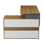 ΓΡΑΦΕΙΟ ΔΕΞΙΑ ΓΩΝΙΑ CARNET HM18384.03 ΜΕΛΑΜΙΝΗ ΣΕ ΚΑΡΥΔΙ-ΓΚΡΙ 138x102x75Υεκ - Image 5