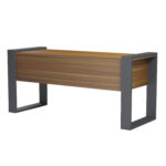 ΓΡΑΦΕΙΟ ΜΕ 2 ΣΥΡΤΑΡΙΑ TONTEL HM2157.03 ΜΕΛΑΜΙΝΗ ΚΑΡΥΔΙ--ΓΚΡΙ ΠΟΔΙΑ 160x60x73Υεκ - Image 5