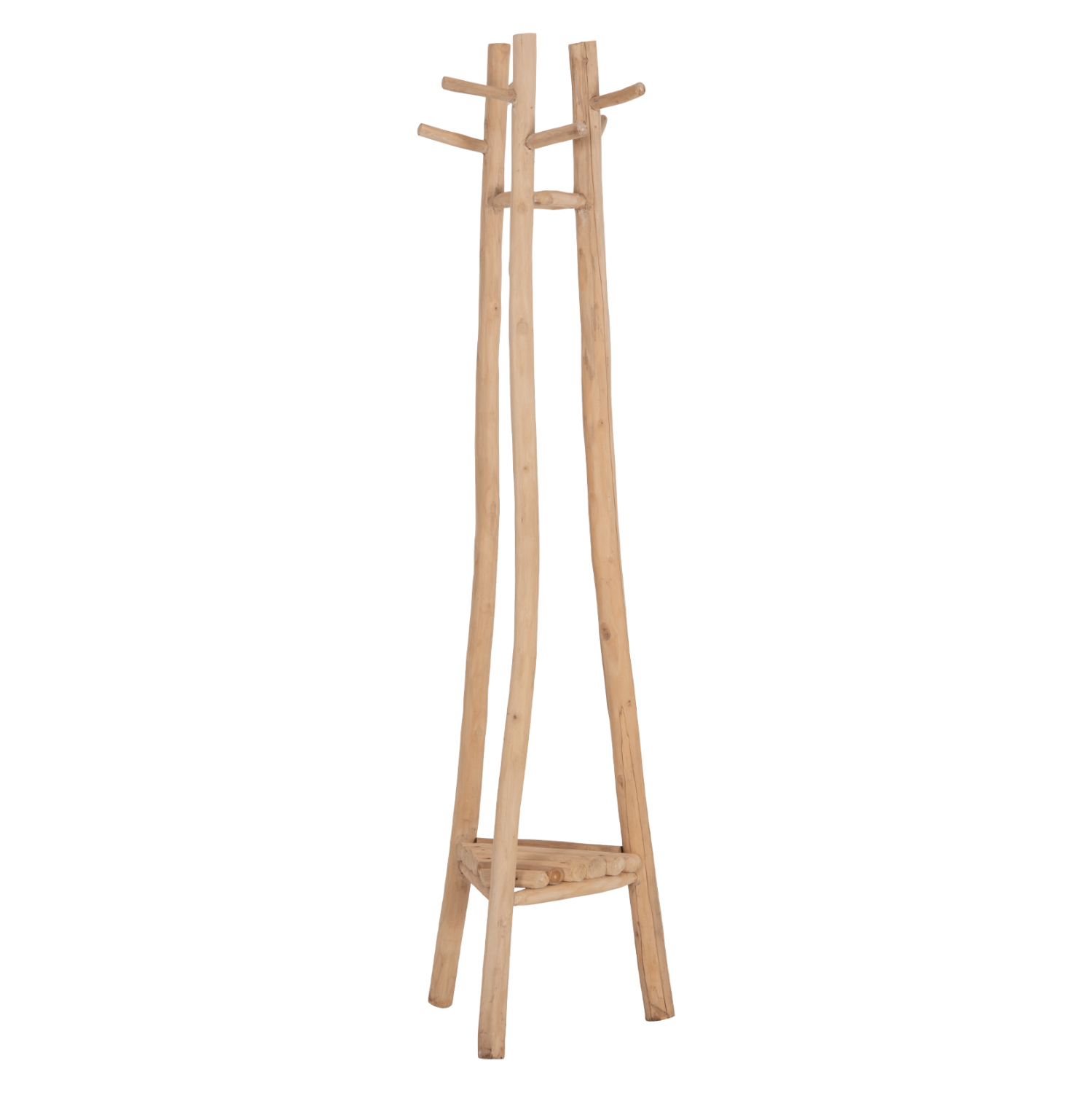 kalogeros-me-3-kolones-fb94881-xylo-teak-10 ΚΑΛΟΓΕΡΟΣ ΜΕ 3 ΚΟΛΩΝΕΣ TRIDEM HM4881 ΞΥΛΟ TEAK ΣΕ ΦΥΣΙΚΟ 52x52x200Υεκ. - Image 1