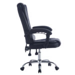ΚΑΡΕΚΛΑ ΓΡΑΦΕΙΟΥ ΔΙΕΥΘΥΝΤΙΚΗ KYRON HM1221.01 ΜΑΥΡO PU--ΒΑΣΗ ΧΡΩΜΙΟΥ 65x46x112Υεκ - Image 4