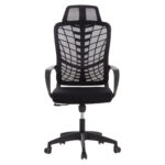 ΚΑΡΕΚΛΑ ΓΡΑΦΕΙΟΥ ELVAR HM1219.01 ΜΑΥΡO MESH--ΒΑΣΗ ΠΟΛΥΠΡΟΠΥΛΕΝΙΟΥ 63x56x125Υεκ - Image 3
