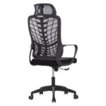 ΚΑΡΕΚΛΑ ΓΡΑΦΕΙΟΥ ELVAR HM1219.01 ΜΑΥΡO MESH--ΒΑΣΗ ΠΟΛΥΠΡΟΠΥΛΕΝΙΟΥ 63x56x125Υεκ - Image 5