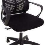 ΚΑΡΕΚΛΑ ΓΡΑΦΕΙΟΥ ELVAR HM1219.01 ΜΑΥΡO MESH--ΒΑΣΗ ΠΟΛΥΠΡΟΠΥΛΕΝΙΟΥ 63x56x125Υεκ - Image 8