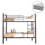 ΚΟΥΚΕΤΑ ΜΕ ΣΤΡΩΜΑΤΑ STOREY HM10749.10 ΜΕΤΑΛΛΟ & ΞΥΛΟ RUBBERWOOD--ΣΤΡΩΜΑΤΑ 90x190εκ.