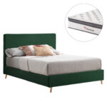 ΚΡΕΒΑΤΙ ΔΙΠΛΟ ΜΕ ΣΤΡΩΜΑ INDRA HM10810.13 ΚΥΠΑΡΙΣΣΙ ΒΕΛΟΥΔΟ--ΓΙΑ ΣΤΡΩΜΑ 160x200εκ
