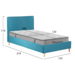 ΚΡΕΒΑΤΙ ΗΜΙΔΙΠΛΟ ΜΕ ΣΤΡΩΜΑ MAYLIN HM10758.08 ΒΕΛΟΥΔΟ ΤΙΡΚΟΥΑΖ--ΣΤΡΩΜΑ 120Χ200εκ - Image 3