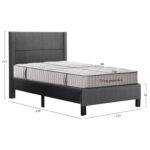 ΚΡΕΒΑΤΙ ΗΜΙΔΙΠΛΟ & ΣΤΡΩΜΑ TRILLOP HM10757.01 ΓΚΡΙ ΥΦΑΣΜΑ--ΓΙΑ 120x200εκ - Image 3