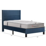 ΚΡΕΒΑΤΙ ΗΜΙΔΙΠΛΟ & ΣΤΡΩΜΑ TRILLOP HM10757.02 ΜΠΛΕ ΥΦΑΣΜΑ--ΓΙΑ 120x200εκ - Image 3