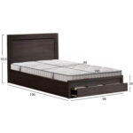 ΚΡΕΒΑΤΙ ΜΟΝΟ ΜΕ ΣΥΡΤΑΡΙ & ΣΤΡΩΜΑ MELANY HM10756.02 ΜΕΛΑΜΙΝΗ ZEBRANO--ΓΙΑ 90x190εκ - Image 2