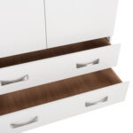 ΝΤΟΥΛΑΠΑ 3ΦΥΛΛΗ ΜΕ ΠΑΤΑΡΙ CARLY HM10891.05 ΜΕΛΑΜΙΝΗ ΣΕ ΛΕΥΚΟ 150X55Χ240Υεκ. - Image 4