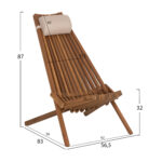 ΠΟΛΥΘΡΟΝΑ LOUNGE ΜΕ ΜΑΞΙΛΑΡΑΚΙ ΠΤΥΣΣΟΜΕΝΗ SHIGAN HM6530 ΞΥΛΟ ΑΚΑΚΙΑΣ 56.5x83x87Υεκ - Image 2