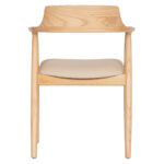 ΠΟΛΥΘΡΟΝΑ ΤΡΑΠΕΖΑΡΙΑΣ TARGA HM18336.11 RUBBERWOOD ΦΥΣΙΚΟ & PU ΕΚΡΟΥ 58x54x78Yεκ - Image 6
