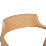 ΠΟΛΥΘΡΟΝΑ ΤΡΑΠΕΖΑΡΙΑΣ TARGA HM18336.11 RUBBERWOOD ΦΥΣΙΚΟ & PU ΕΚΡΟΥ 58x54x78Yεκ - Image 7