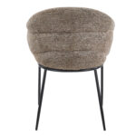 ΠΟΛΥΘΡΟΝΑ ΤΡΑΠΕΖΑΡΙΑΣ DRENNY HM18424.03 TAUPE ΥΦΑΣΜΑ-ΜΕΤΑΛ.ΜΑΥΡΑ ΠΟΔΙΑ 62x63x85Υεκ - Image 5
