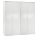 ΣΕΤ 2 ΝΤΟΥΛΑΠΕΣ 2ΦΥΛΛΕΣ JENNA HM11350.05 ΜΕΛΑΜΙΝΗ ΣΕ ΛΕΥΚΟ 160x43x181Υεκ
