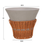 ΣΕΤ 2ΤΜΧ ΒΟΗΘΗΤΙΚΑ ΤΡΑΠΕΖΙΑ PERRAL HM21138.03 FIBER CEMENT ΓΚΡΙ--ΦΥΣΙΚΟ RATTAN - Image 2