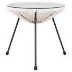 ΣΕΤ ΕΞΩΤΕΡΙΚΟΥ ΧΩΡΟΥ 3ΤΜΧ ACAPULCO HM11861.12 P.E.RATTAN ΛΕΥΚΟ-ΜΕΤΑΛΛΟ ΣΕ ΜΑΥΡΟ - Image 8
