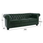 ΣΕΤ ΚΑΝΑΠΕΣ 2ΘΕΣΙΟΣ & 3ΘΕΣΙΟΣ HM10911.08 PU ΔΕΡΜΑ Τ.CHESTERFIELD ΚΥΠΑΡΙΣΣΙ - Image 2