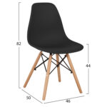 ΣΕΤ ΤΡΑΠΕΖΑΡΙΑΣ 3ΤΜΧ PALOMA HM21380.02 ΤΕΤΡΑΓΩΝΟ ΤΡΑΠΕΖΙ & 2 ΚΑΡΕΚΛΕΣ ΣΕ ΜΑΥΡΟ - Image 2