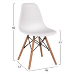 ΣΕΤ ΤΡΑΠΕΖΑΡΙΑΣ 3ΤΜΧ PALOMA HM21380.01 ΤΕΤΡΑΓΩΝΟ ΤΡΑΠΕΖΙ & 2 ΚΑΡΕΚΛΕΣ ΣΕ ΛΕΥΚΟ - Image 2