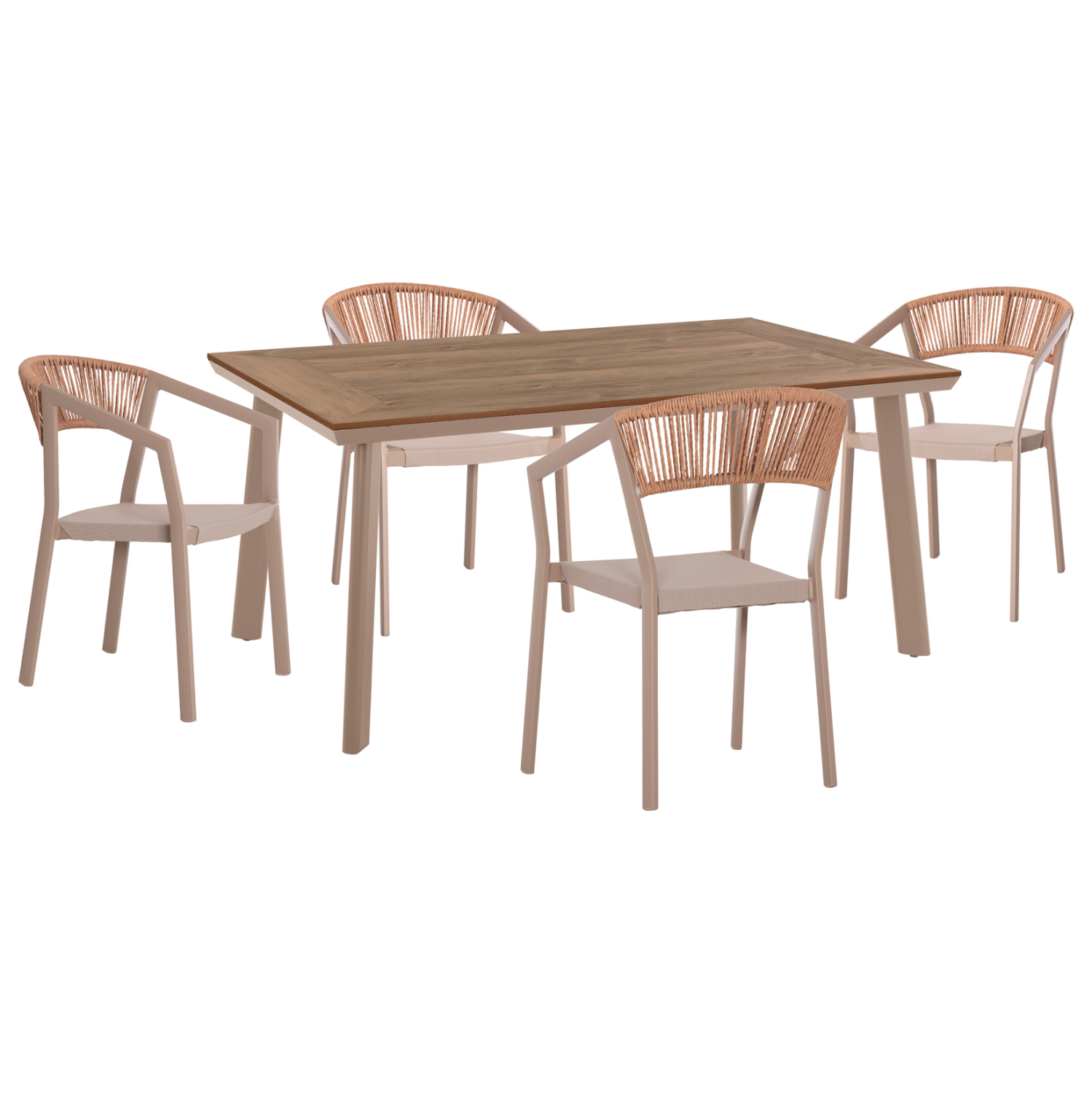 set-trapezarias-5tmch-fb91083203-karekle ΣΕΤ ΤΡΑΠΕΖΑΡΙΑΣ 5ΤΜΧ DANAT HM10832.03 ΚΑΡΕΚΛΕΣ & ΤΡΑΠΕΖΙ ΑΛΟΥΜ.-POLYWOOD-ΣΑΜΠΑΝΙ - Image 1