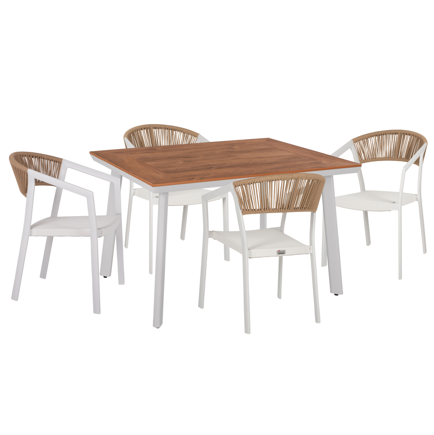 set-trapezarias-5tmch-fb91083702-karekle ΣΕΤ ΤΡΑΠΕΖΑΡΙΑΣ 5ΤΜΧ TABER HM10837.02 ΚΑΡΕΚΛΕΣ & ΤΡΑΠΕΖΙ ΑΛΟΥΜ.-POLYWOOD--ΛΕΥΚΟ - Image 1