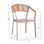 ΣΕΤ ΤΡΑΠΕΖΑΡΙΑΣ 5ΤΜΧ TABER HM10837.03 ΚΑΡΕΚΛΕΣ & ΤΡΑΠΕΖΙ ΑΛΟΥΜ.-POLYWOOD--ΣΑΜΠΑΝΙ - Image 3