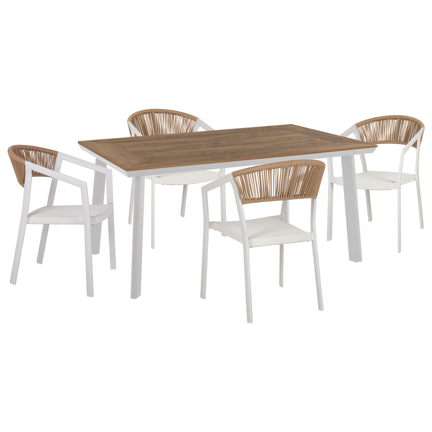 set-trapezarias-5tmch-fb91083801-karekle ΣΕΤ ΤΡΑΠΕΖΑΡΙΑΣ 5ΤΜΧ TABER HM10838.01 ΚΑΡΕΚΛΕΣ & ΤΡΑΠΕΖΙ ΑΛΟΥΜ.-POLYWOOD--ΛΕΥΚΟ - Image 1