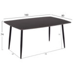 ΣΕΤ ΤΡΑΠΕΖΑΡΙΑΣ 5ΤΜΧ DETTON HM10940.01 ΚΕΡΑΜΙΚΟ TOP--ΥΦΑΣΜΑ ΓΚΡΙ & ΜΕΤΑΛ.ΠΟΔΙΑ ΜΑΥΡΑ - Image 2
