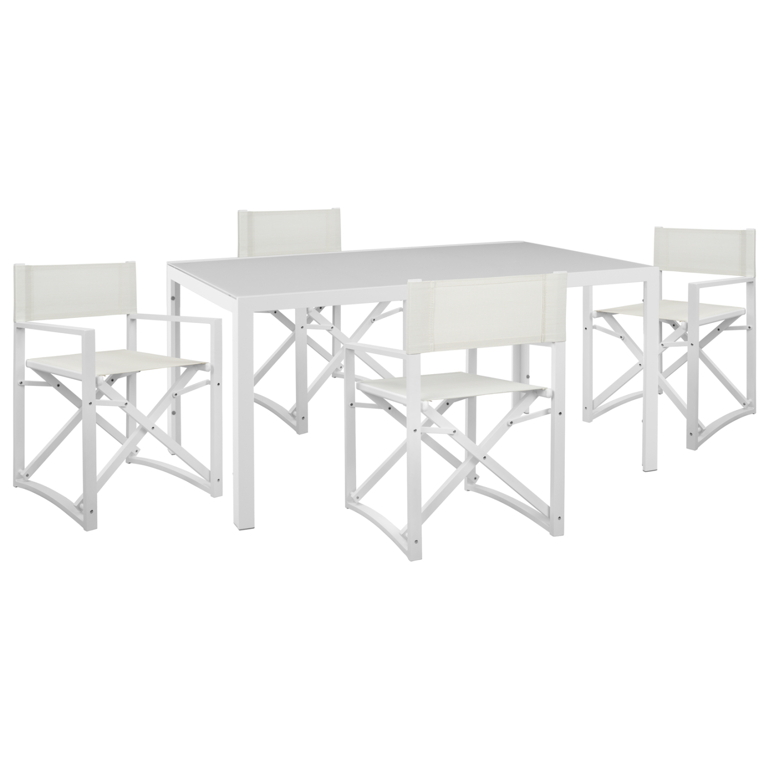 set-trapezarias-5tmch-fb921021-karekles-1-1 ΣΕΤ ΤΡΑΠΕΖΑΡΙΑΣ 5ΤΜΧ DUPRE HM21021 ΚΑΡΕΚΛΕΣ ΑΛΟΥΜ. & ΜΕΤΑΛ.ΤΡΑΠΕΖΙ 150x90εκ--ΛΕΥΚΟ - Image 1