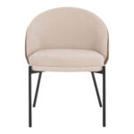 ΣΕΤ ΤΡΑΠΕΖΑΡΙΑΣ 7ΤΜΧ ASTORIA HM10933.02 MDF TOP--ΥΦΑΣΜΑ ΜΠΕΖ/ΚΑΦΕ & ΜΕΤΑΛΛΟ ΜΑΥΡΟ - Image 4