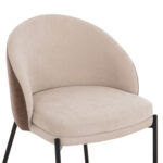 ΣΕΤ ΤΡΑΠΕΖΑΡΙΑΣ 7ΤΜΧ ASTORIA HM10933.02 MDF TOP--ΥΦΑΣΜΑ ΜΠΕΖ/ΚΑΦΕ & ΜΕΤΑΛΛΟ ΜΑΥΡΟ - Image 6