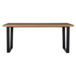 ΣΕΤ ΤΡΑΠΕΖΑΡΙΑΣ 7ΤΜΧ ASTORIA HM10933.02 MDF TOP--ΥΦΑΣΜΑ ΜΠΕΖ/ΚΑΦΕ & ΜΕΤΑΛΛΟ ΜΑΥΡΟ - Image 8