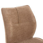 ΣΕΤ ΤΡΑΠΕΖΑΡΙΑΣ 7ΤΜΧ GAFF HM10935.03 MDF TOP ΚΑΡΥΔΙ--ΥΦΑΣΜΑ TAUPE & ΜΕΤΑΛΛΟ ΜΑΥΡΟ - Image 4