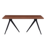 ΣΕΤ ΤΡΑΠΕΖΑΡΙΑΣ 7ΤΜΧ GAFF HM10935.03 MDF TOP ΚΑΡΥΔΙ--ΥΦΑΣΜΑ TAUPE & ΜΕΤΑΛΛΟ ΜΑΥΡΟ - Image 6