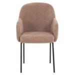 ΣΕΤ ΤΡΑΠΕΖΑΡΙΑΣ 7ΤΜΧ MANIDO HM10949.03 MDF TOP--ΥΦΑΣΜΑ TAUPE & ΜΕΤΑΛΛΟ ΜΑΥΡΟ - Image 4