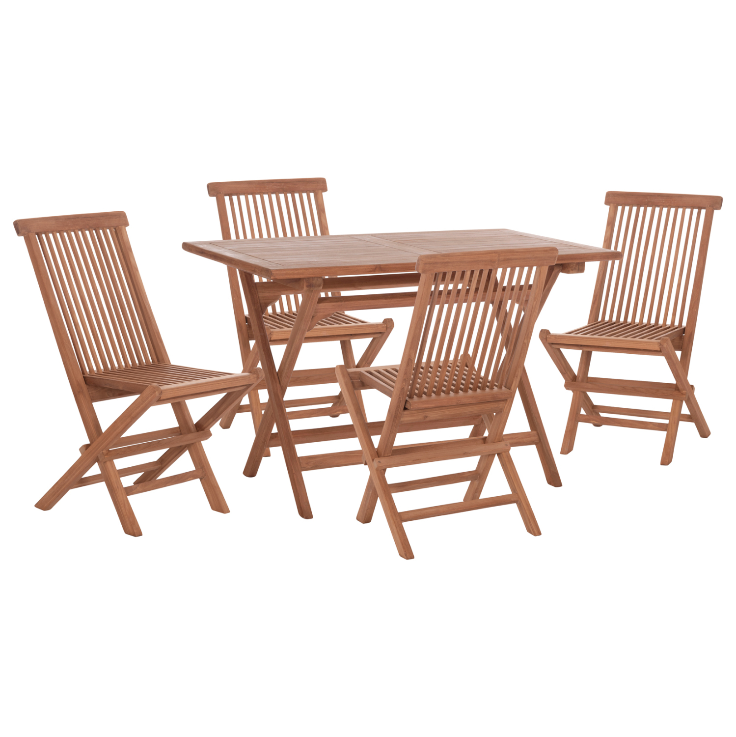 set-trapezarias-ex-choroy-anadiploymeno- ΣΕΤ ΤΡΑΠΕΖΑΡΙΑΣ ΕΞ. ΧΩΡΟΥ ΑΝΑΔΙΠΛΟΥΜΕΝΟ 5ΤΜΧ ERIS HM10919 ΞΥΛΟ TEAK ΣΕ ΦΥΣΙΚΟ - Image 1