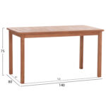 ΣΕΤ ΤΡΑΠΕΖΑΡΙΑΣ ΕΞ.ΧΩΡΟΥ 5ΤΜΧ ROBBIE ΗΜ10926 ΞΥΛΟ TEAK ΣΕ ΦΥΣΙΚΟ - Image 2