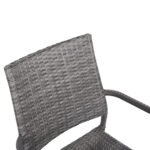 ΣΕΤ ΤΡΑΠΕΖΑΡΙΑΣ ΕΞ.ΧΩΡΟΥ 5ΤΜΧ MORNER HM21008 ΜΕΤΑΛΛΟ & WICKER ΣΕ ΓΚΡΙ - Image 4