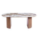 ΤΡΑΠΕΖΙ ΟΒΑΛ MARBLEX HM18428 ΚΕΡΑΜΙΚΟ TOP ΣΕ PANDORA--MDF ΠΟΔΙΑ 210x100x77Υεκ - Image 3