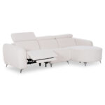 ΚΑΝΑΠΕΣ ΔΕΞΙΑ ΓΩΝΙΑ 3Θ ΜΕ RECLINE VALENTE HM3317.02R ΜΠΕΖ ΥΦΑΣΜΑ 275x160x104Yεκ