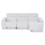 ΚΑΝΑΠΕΣ ΔΕΞΙΑ ΓΩΝΙΑ 3Θ ΜΕ RECLINE VALENTE HM3317.01R ΑΝΟΙΧΤΟ ΓΚΡΙ ΥΦΑΣΜΑ 275x160x104Yεκ - Image 3
