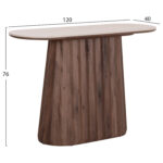 ΚΟΝΣΟΛΑ WALDEN HM18439 ΚΕΡΑΜΙΚΟ TOP ΤΡΑΒΕΡΤΙΝΑ--MDF ΒΑΣΗ ΚΑΡΥΔΙ 120x40x76Υεκ - Image 2