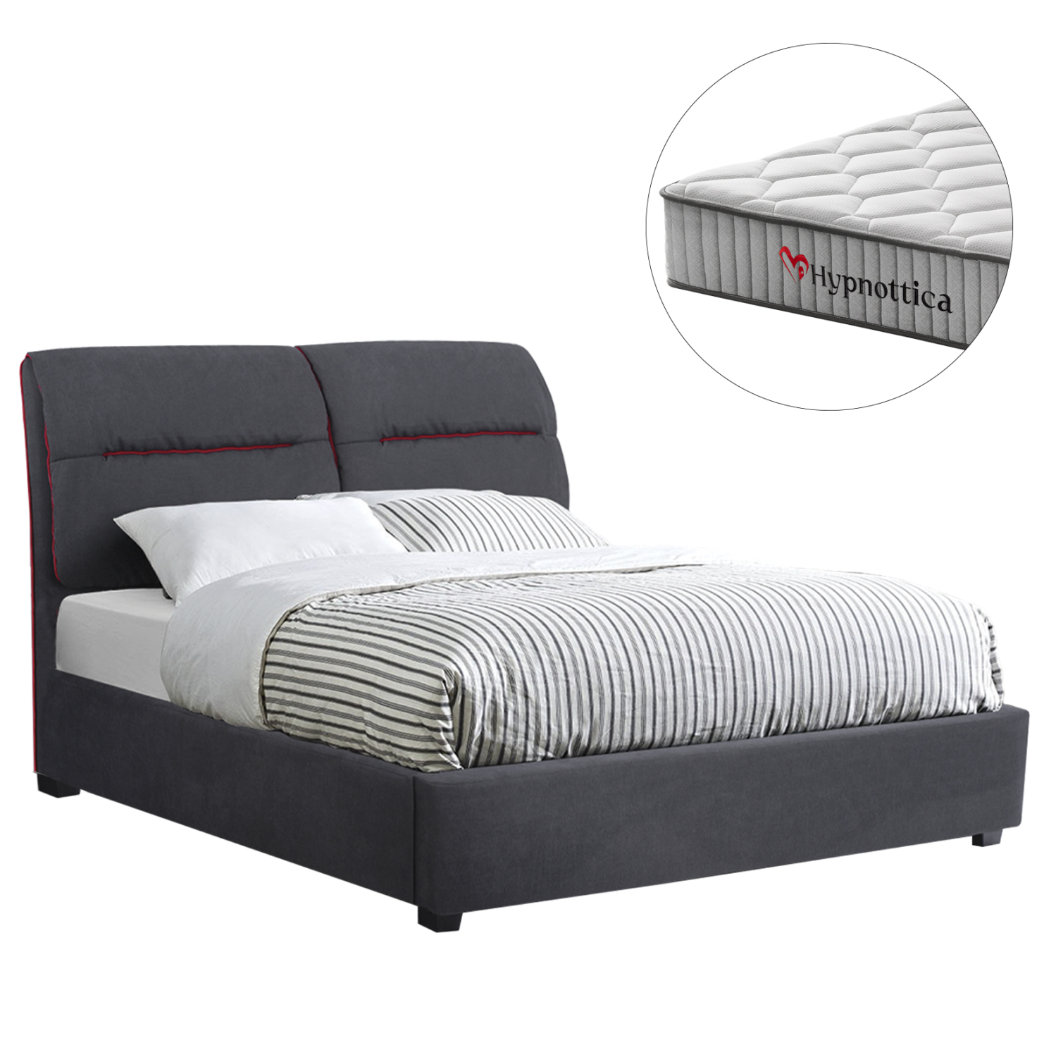 krebati-diplo-me-stroma-fb910762-gkri-yf-6 ΚΡΕΒΑΤΙ ΔΙΠΛΟ ΜΕ ΣΤΡΩΜΑ KENDRA HM10762 ΓΚΡΙ ΥΦΑΣΜΑ--ΓΙΑ ΣΤΡΩΜΑ 150x200εκ - Image 1