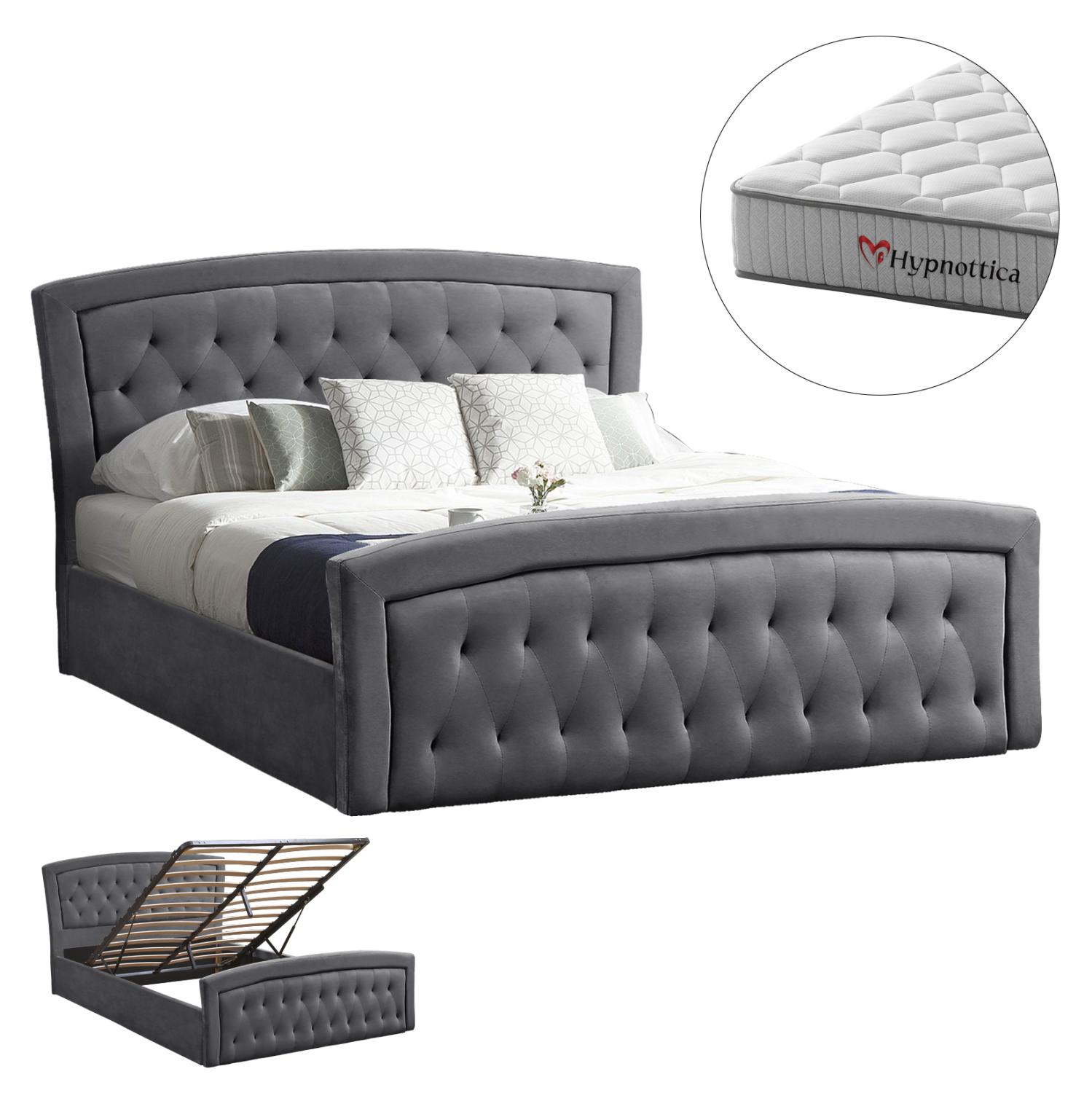 krebati-diplo-me-stroma-fb91076601-beloy-6 ΚΡΕΒΑΤΙ ΔΙΠΛΟ ΜΕ ΣΤΡΩΜΑ ODELIA HM10766.01 ΒΕΛΟΥΔΟ ΓΚΡΙ--ΓΙΑ ΣΤΡΩΜΑ 160x200εκ - Image 1