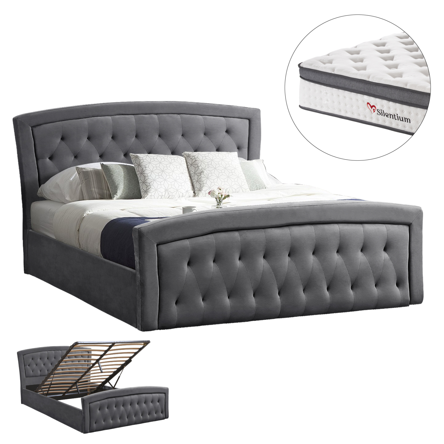 krebati-diplo-me-stroma-fb91080601-beloy ΚΡΕΒΑΤΙ ΔΙΠΛΟ ΜΕ ΣΤΡΩΜΑ ODELIA HM10806.01 ΒΕΛΟΥΔΟ ΓΚΡΙ--ΓΙΑ ΣΤΡΩΜΑ 160x200εκ - Image 1