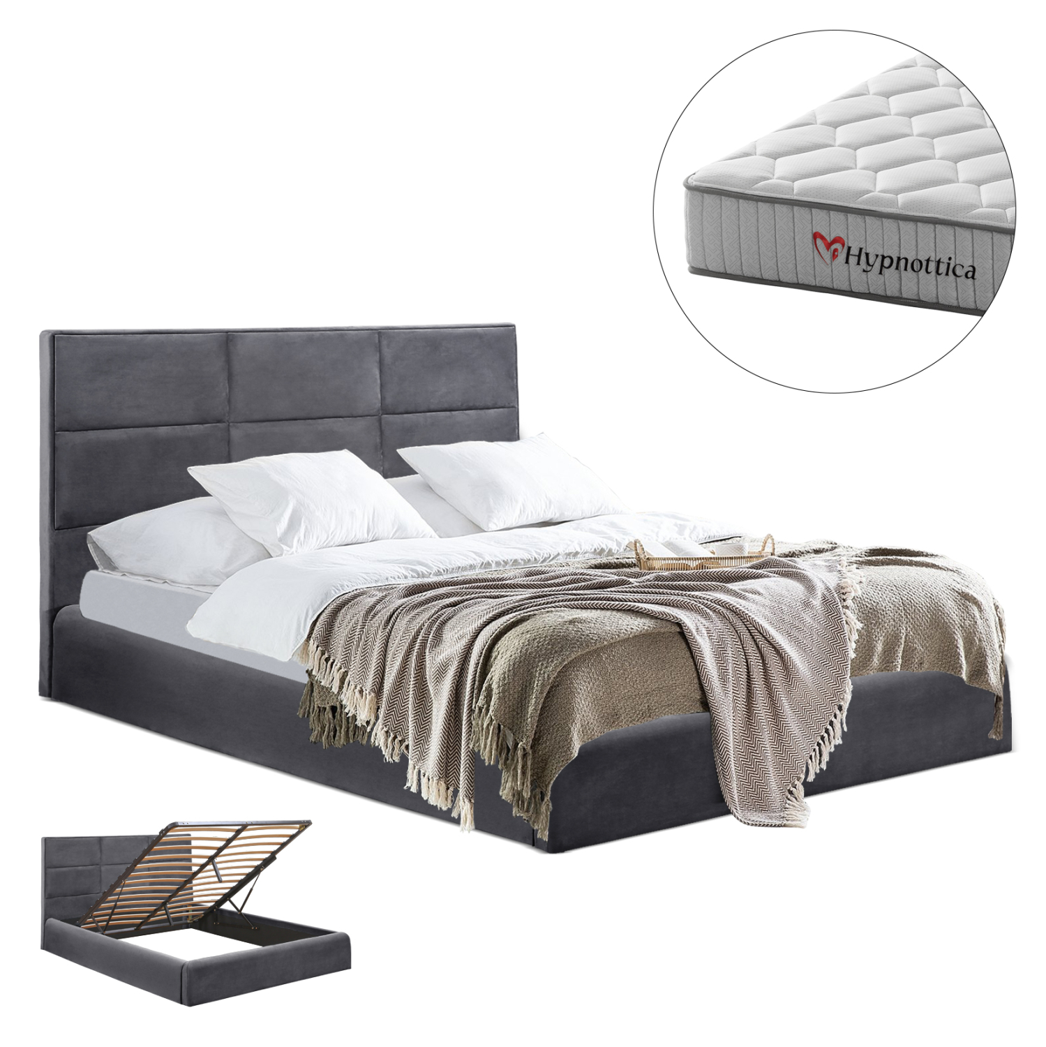 krebati-me-stroma-apothchoro-fb91076501-1-1 ΚΡΕΒΑΤΙ ΜΕ ΣΤΡΩΜΑ & ΑΠΟΘ.ΧΩΡΟ BRILEY HM10765.01 ΓΚΡΙ ΒΕΛΟΥΔΟ--ΓΙΑ ΣΤΡΩΜΑ 160x200εκ - Image 1