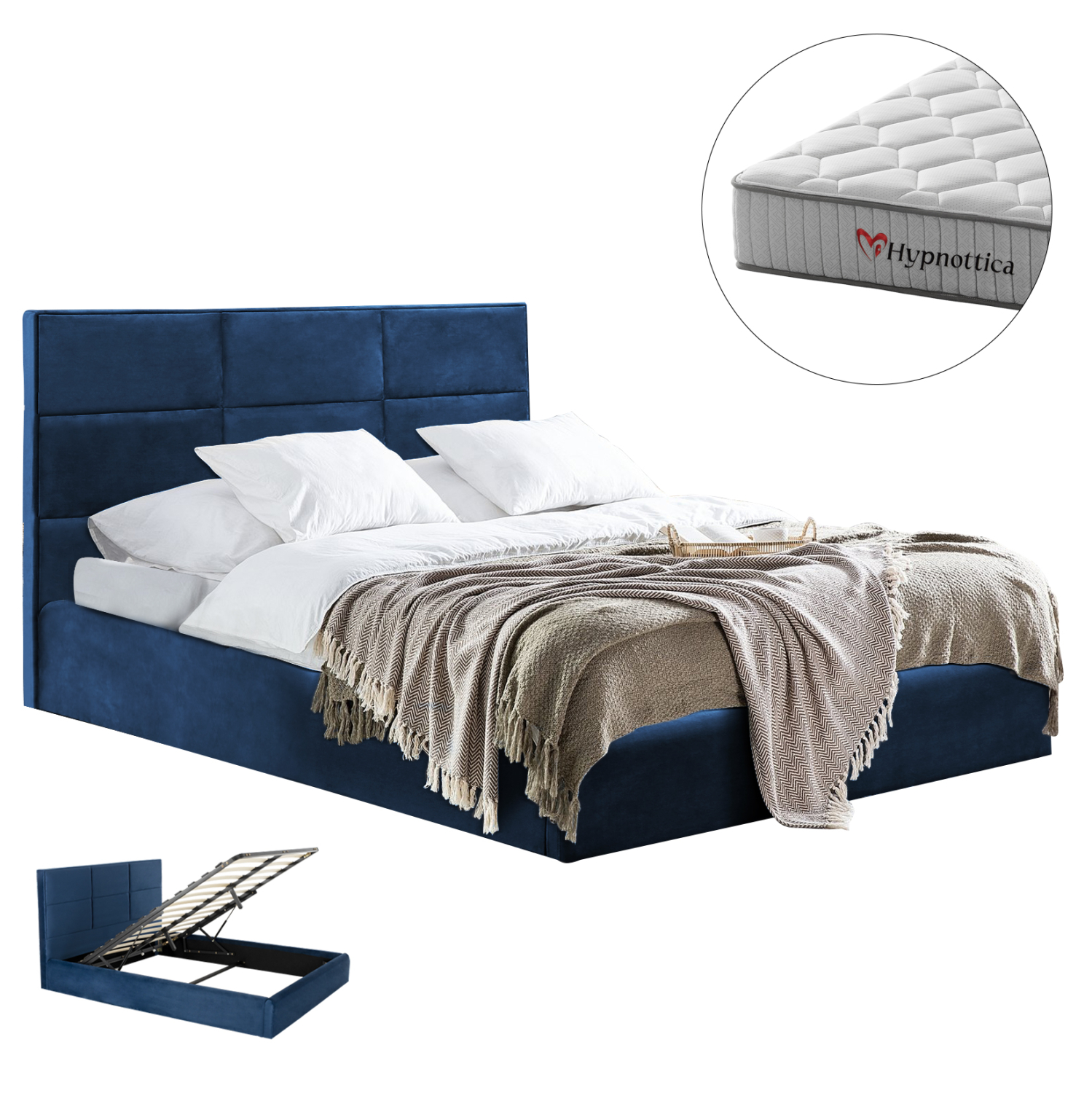 krebati-me-stroma-apothchoro-fb91076503- ΚΡΕΒΑΤΙ ΜΕ ΣΤΡΩΜΑ & ΑΠΟΘ.ΧΩΡΟ BRILEY HM10765.03 ΜΠΛΕ ΒΕΛΟΥΔΟ--ΣΤΡΩΜΑ 160x200εκ - Image 1