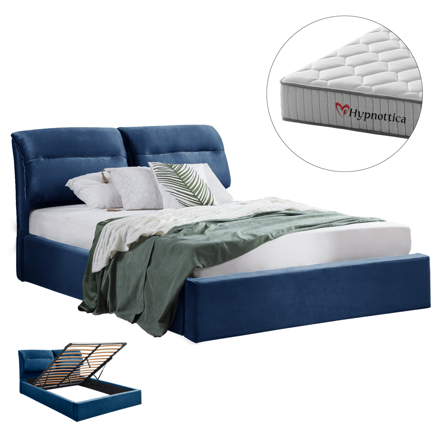 krebati-me-stroma-apothchoro-fb91076704-1-1 ΚΡΕΒΑΤΙ ΜΕ ΣΤΡΩΜΑ & ΑΠΟΘ.ΧΩΡΟ KENDRA HM10767.04 ΜΠΛΕ ΒΕΛΟΥΔΟ--ΓΙΑ 160x200εκ - Image 1