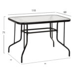 ΣΕΤ ΤΡΑΠΕΖΑΡΙΑΣ 5ΤΜΧ ADAM HM10897.03 ΤΡΑΠΕΖΙ 110x60εκ & 4 ΠΟΛΥΘΡΟΝΕΣ--ΜΑΥΡΟ - Image 2